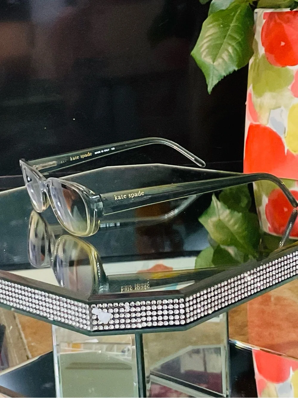 KATE SPADE OLIVE GREEN TRANSLUCENT SUNGLASSES
